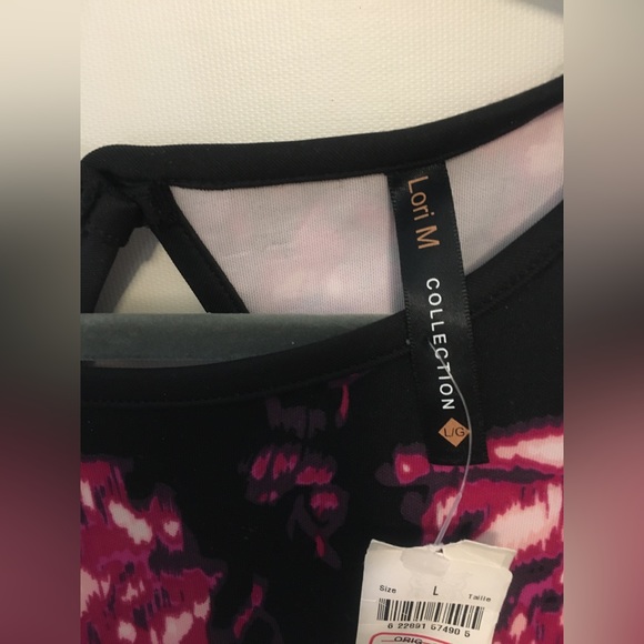 Dress To Impress MIDI Size Large Black Background Hot Pink Floral Designer - Picture 4 of 10